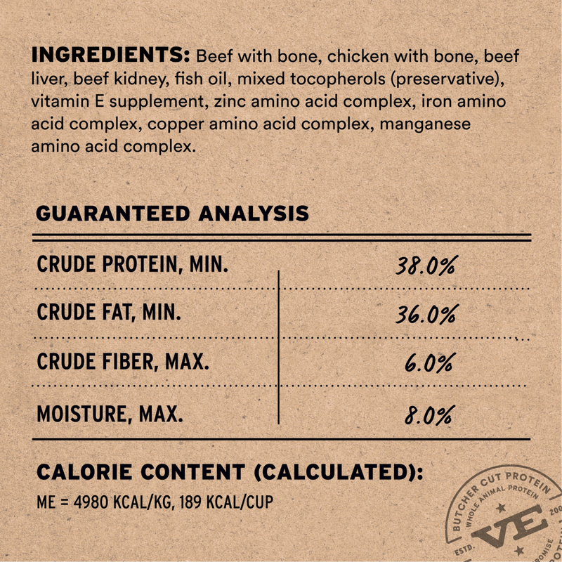 Freeze Dried Cat Food - Beef & Chicken Entree - Soft Nibs - 12 oz