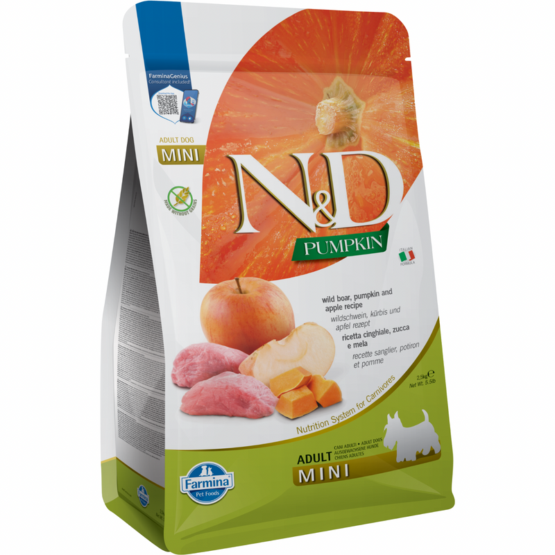 Dry Dog Food - N & D - PUMPKIN - Boar & Apple - Adult Mini