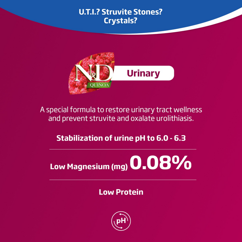 猫罐头 - N & D - 藜麦 - 泌尿系统 - 鸭肉 - 2.8 盎司