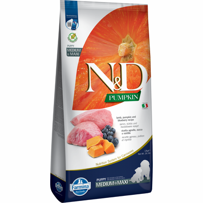 Nourriture pour chiens secs - N & D - Citrouille - Lamb & Blueberry - Puppy Medium & Maxi