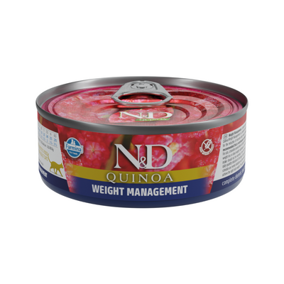 Canned Cat Food - N & D - QUINOA - Weight Management - Lamb