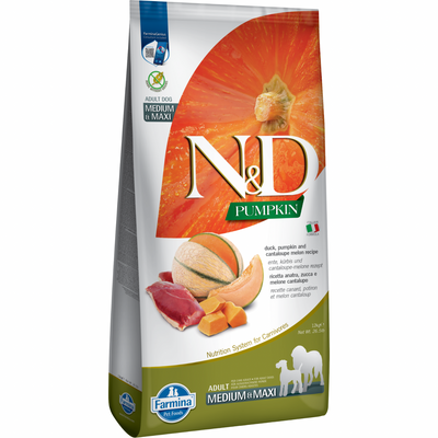 Dry Dog Food - N & D - PUMPKIN - Duck & Cantaloupe - Adult Medium & Maxi