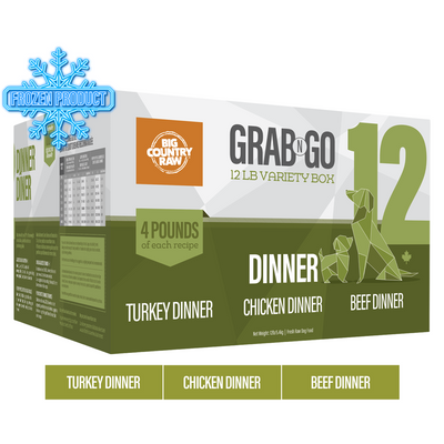 犬用冰鲜生骨肉 - 家庭超值装 Go Dinner 12 - 3 x 4磅