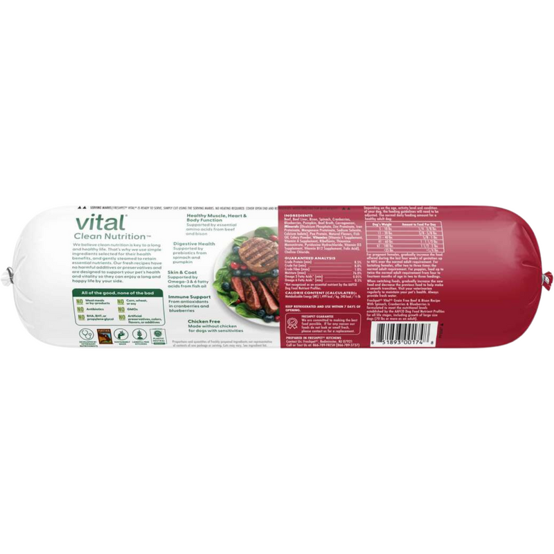 Aliments pour chiens cuits - Vital - Recette de bœuf sans céréales et de bison