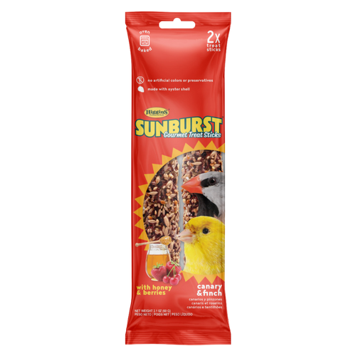 Sunburst Bird Treat Sticks - Honey & Berries (Canary & Finch)
