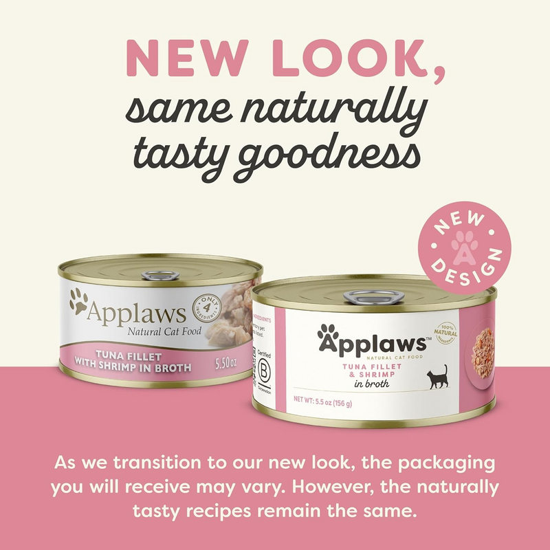 Canned Cat Treat - Tuna Fillet & Shrimp in Broth