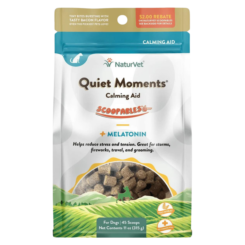 Dog Supplement - SCOOPABLES - CALMING AID - Quiet Moment + Melatonin - 45 scoops