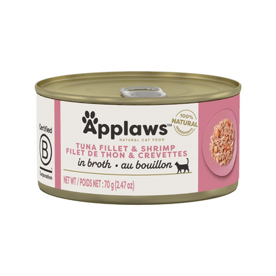 Canned Cat Treat - Tuna Fillet & Shrimp in Broth