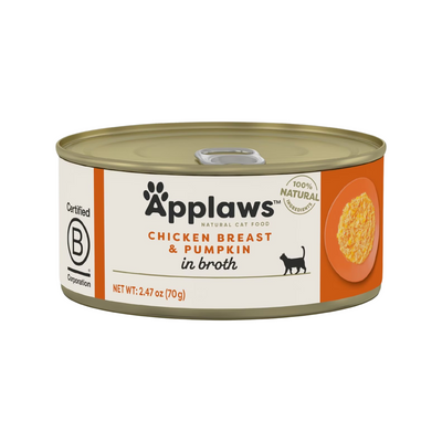 Canned Cat Treat - Chicken Breast & Pumpkin in Broth