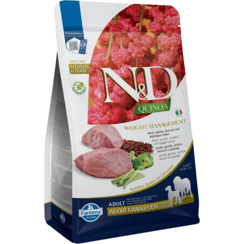 Dry Dog Food - N & D - QUINOA - Weight Management Lamb - Medium & Maxi