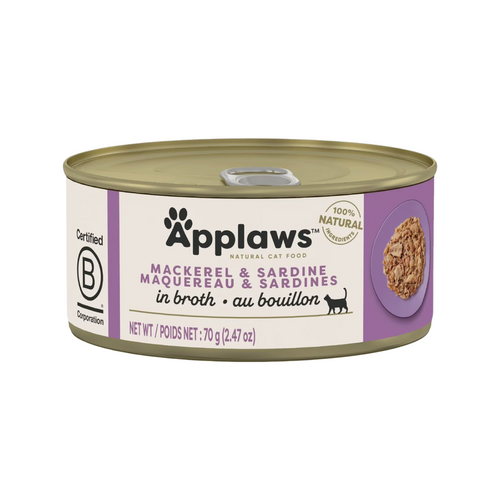 Canned Cat Treat - Mackerel & Sardine in Broth
