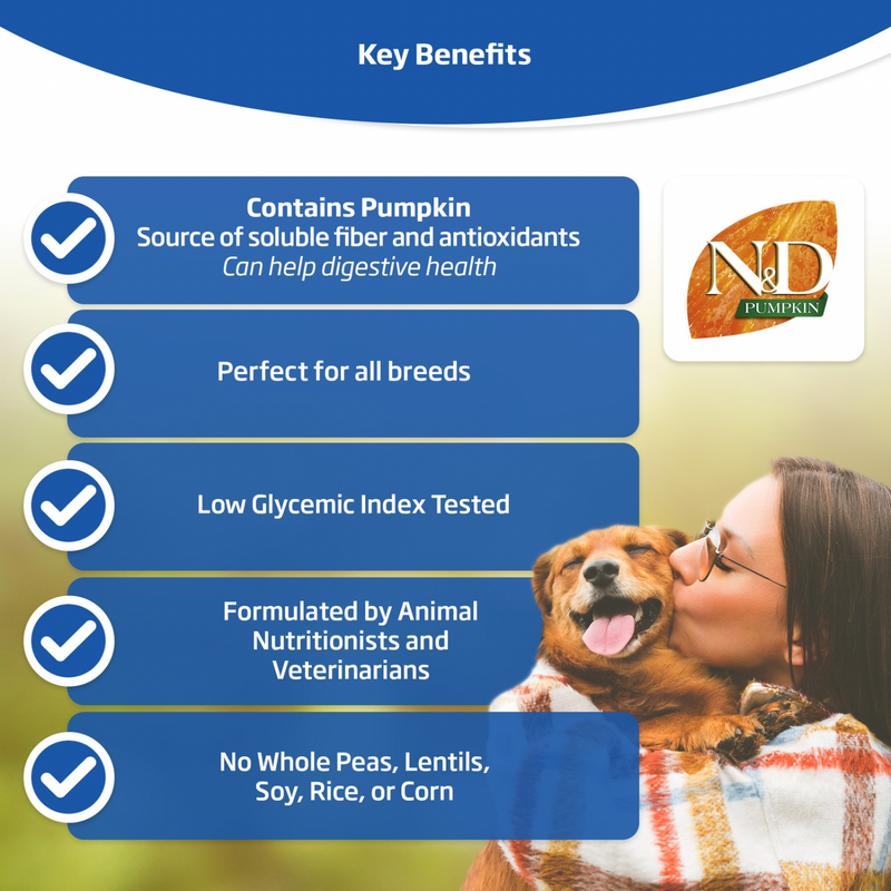 Nourriture pour chiens en conserve - N&D - Pumpkin - poulet, citrouille et grenade - chiot mini - 4,9 oz