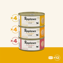 猫罐头零食 - 鸡肉什锦汤汁系列 - 2.47盎司12罐装