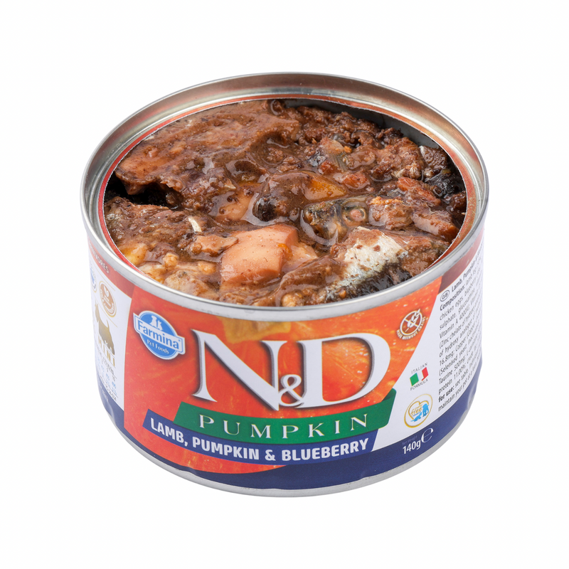 成年狗罐头 - N & D - 南瓜 - 羊肉南瓜蓝莓 - 小型犬