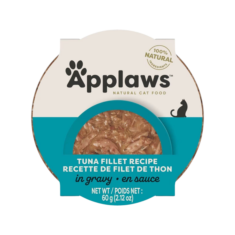 Side Dish Cat Treat - Grain Free Tuna Fillet Recipe in Gravy