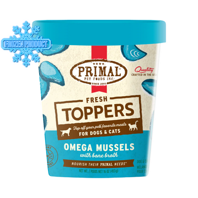 Topper des aliments surgelés pour chiens et chats - Moules oméga - 16 oz