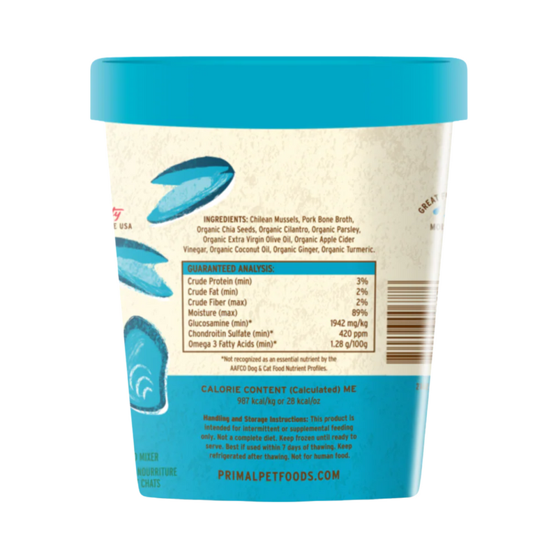 Frozen Food Topper for Dogs & Cats - Omega Mussels