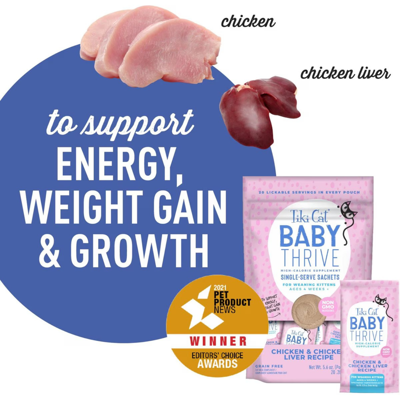 High Calorie Cat Supplement - BABY THRIVE - Chicken & Chicken Liver Recipe - Kitten