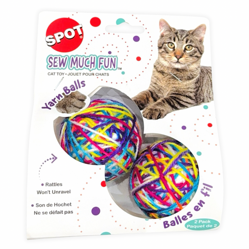 Cat Toy - Sew Much Fun 2.5" Yarn Ball - 2 pk