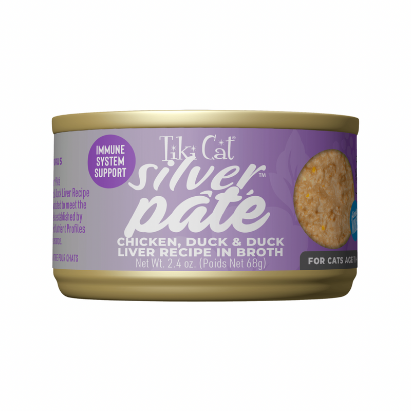 Wet Cat Food - SILVER PÂTÉ - Chicken, Duck & Duck Liver Recipe in Broth