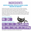 Wet Cat Food - SILVER PÂTÉ - Chicken, Duck & Duck Liver Recipe in Broth