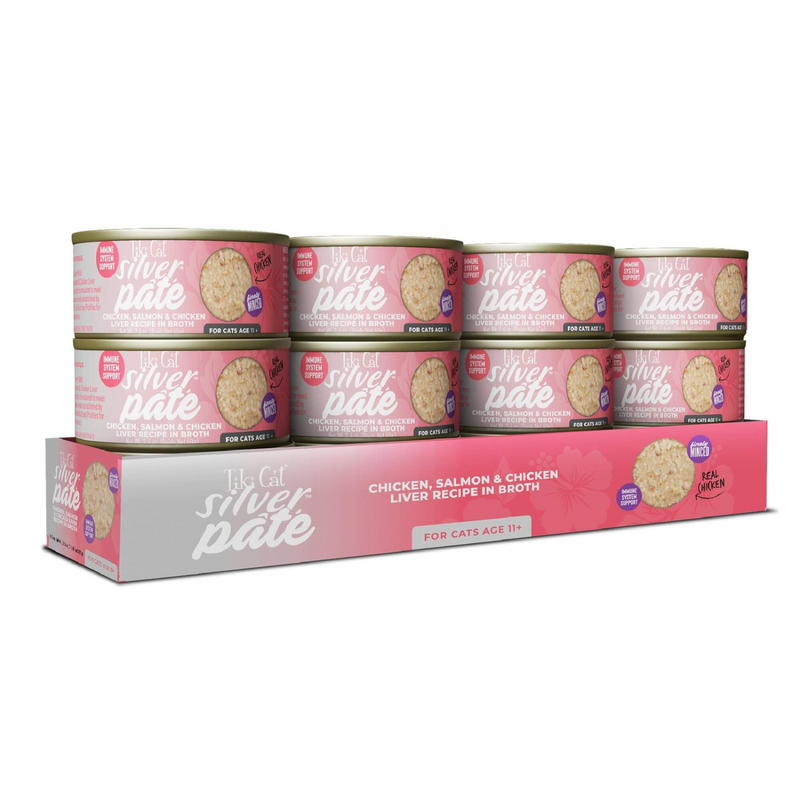 猫罐头 - SILVER慕斯系列 - 鸡肉三文鱼鸡肝配方佐汤汁
