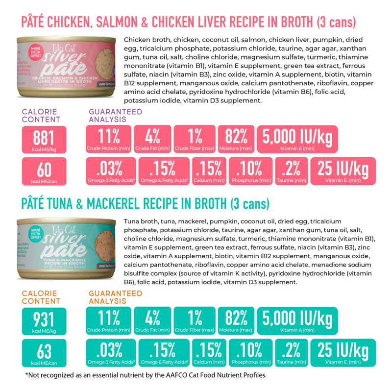 Wet Cat Food - SILVER PÂTÉ - Variety Pack