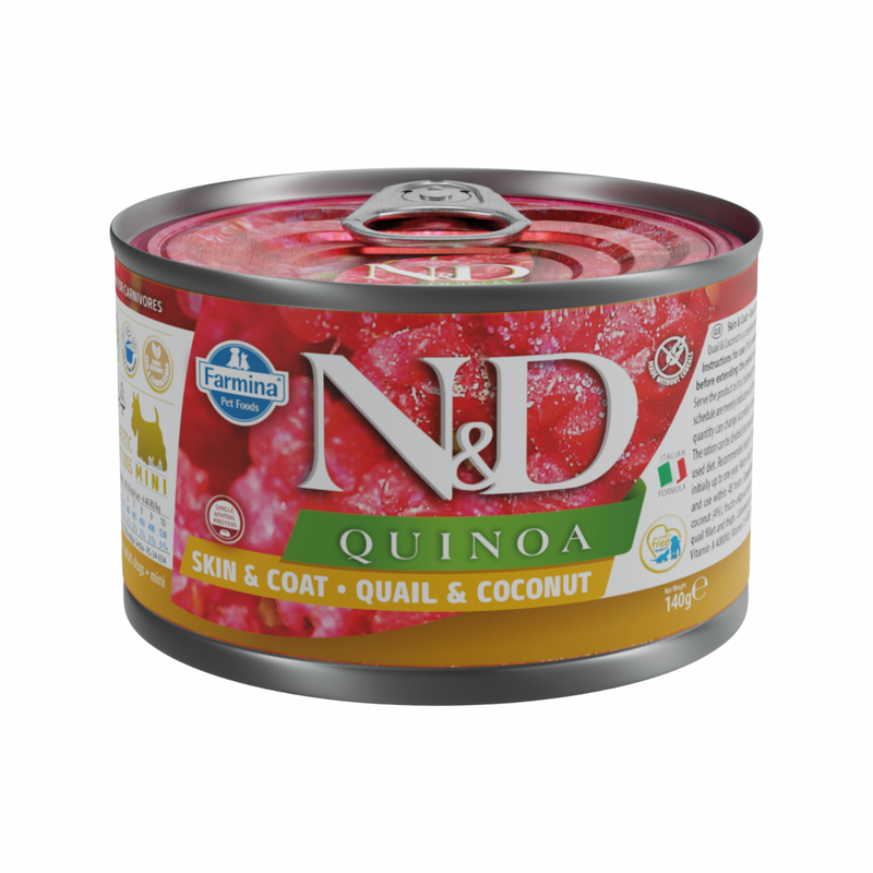 Canned Dog Food - N & D - QUINOA - Skin & Coat - Quail & Coconut - Adult