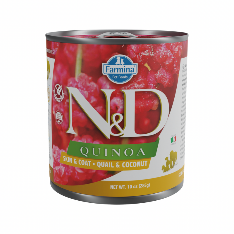 Canned Dog Food - N & D - QUINOA - Skin & Coat - Quail & Coconut - Adult