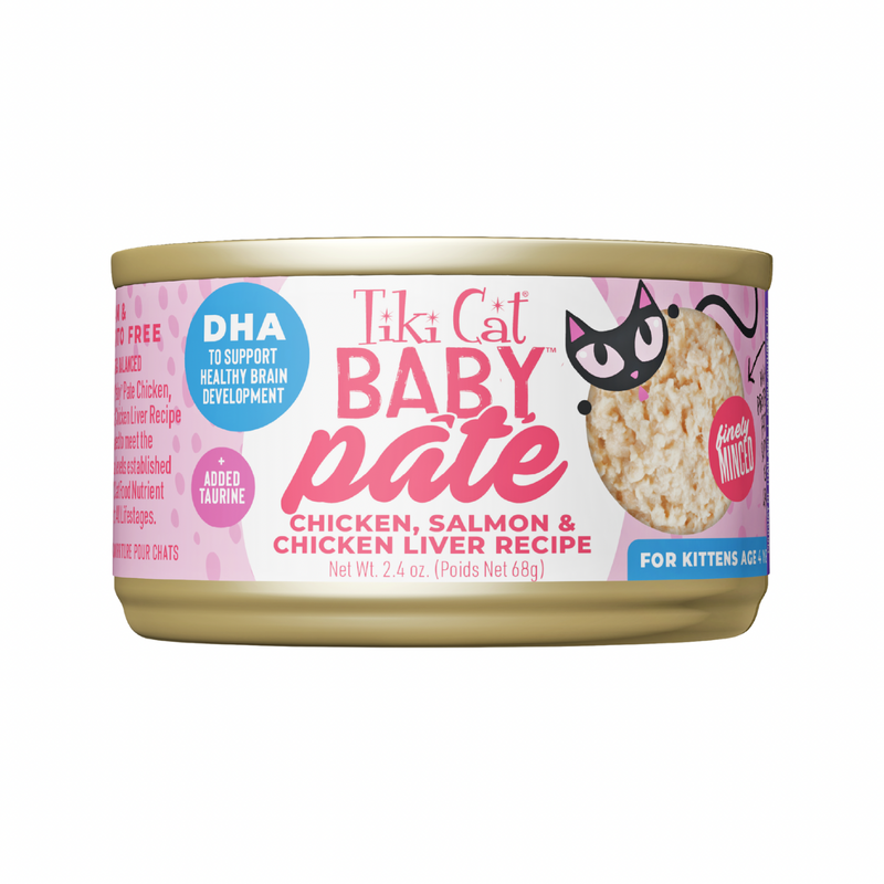 Canned Cat Food - BABY Pâté - Chicken, Salmon & Chicken Liver - Kitten