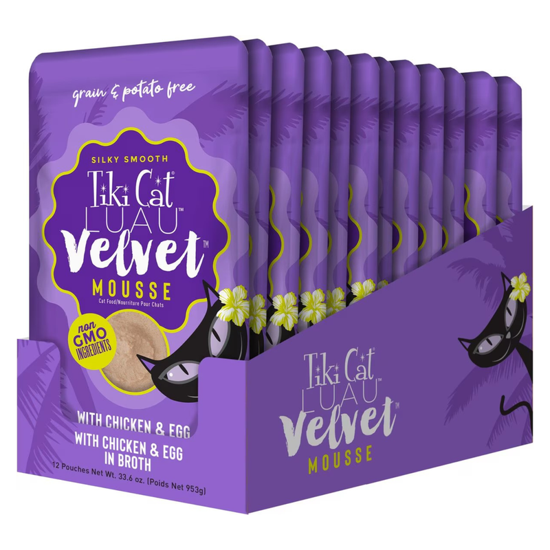 猫主食餐包 - VELVET MOUSSE - 鸡肉蛋肉汤慕斯 - 2.8盎司