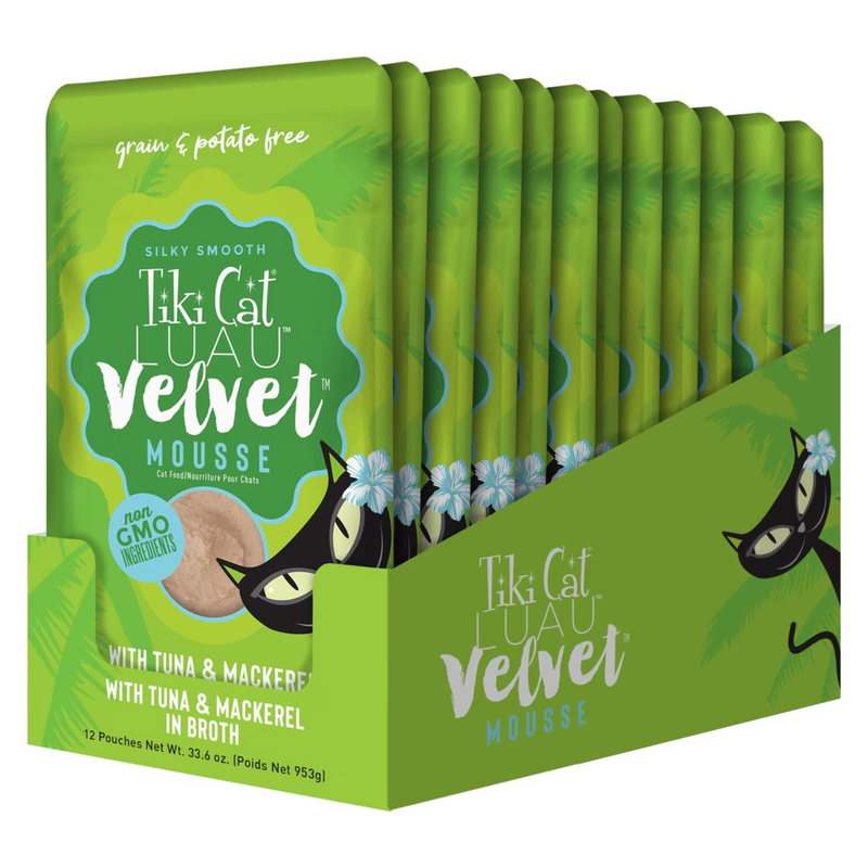 Wet Cat Food - VELVET MOUSSE - Tuna & Mackerel in Broth