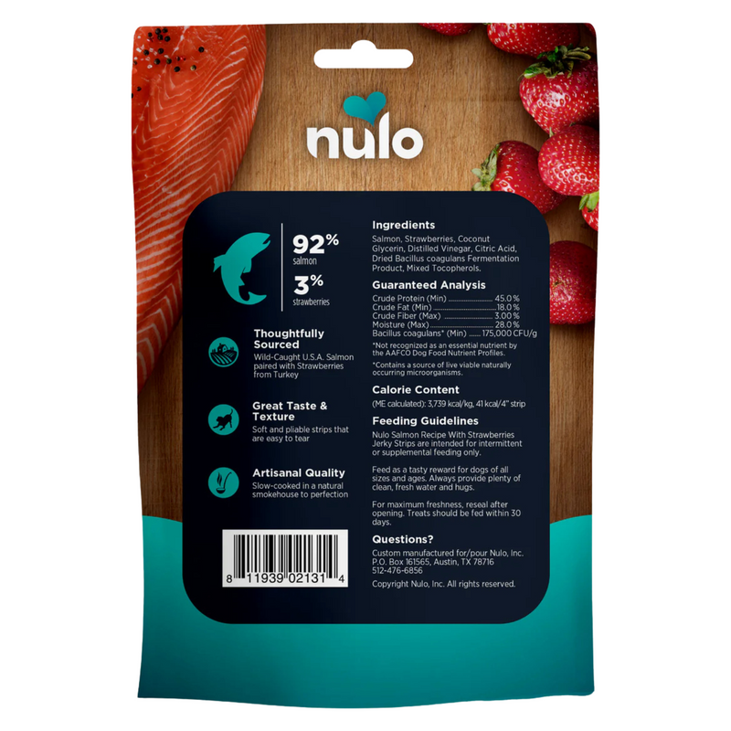 Dog Treat - JERKY - Salmon Recipe with Strawberries