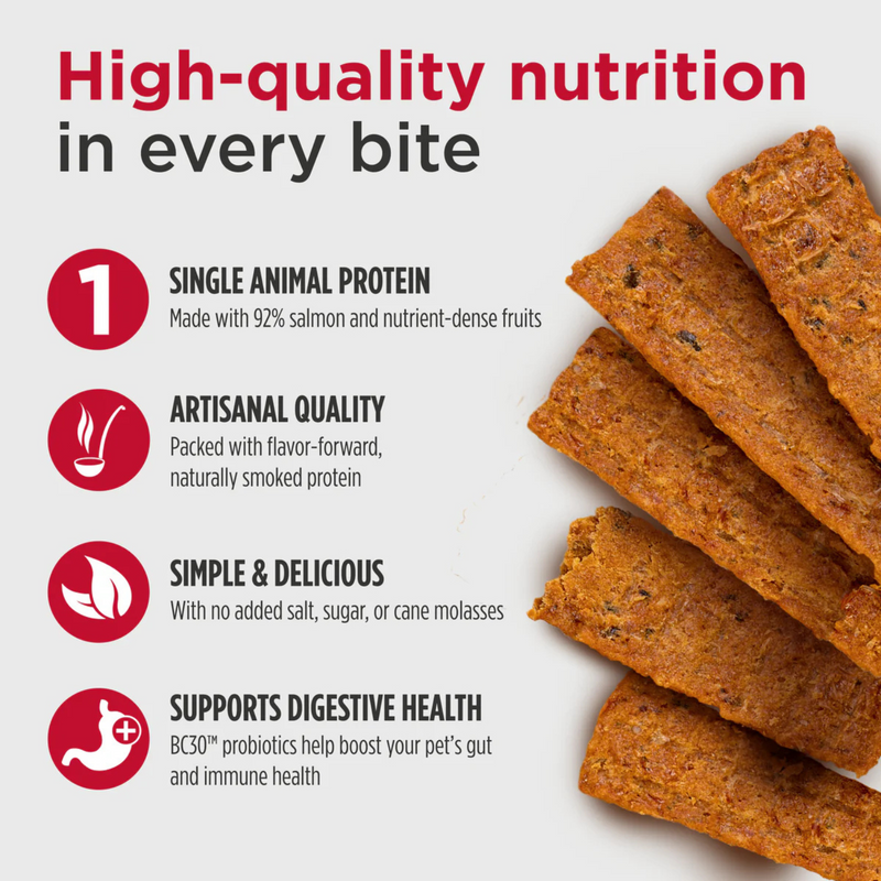 Dog Treat - JERKY - Salmon Recipe with Strawberries