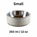 Stainless Steel Bowl On Concrete Base