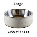 Stainless Steel Bowl On Concrete Base