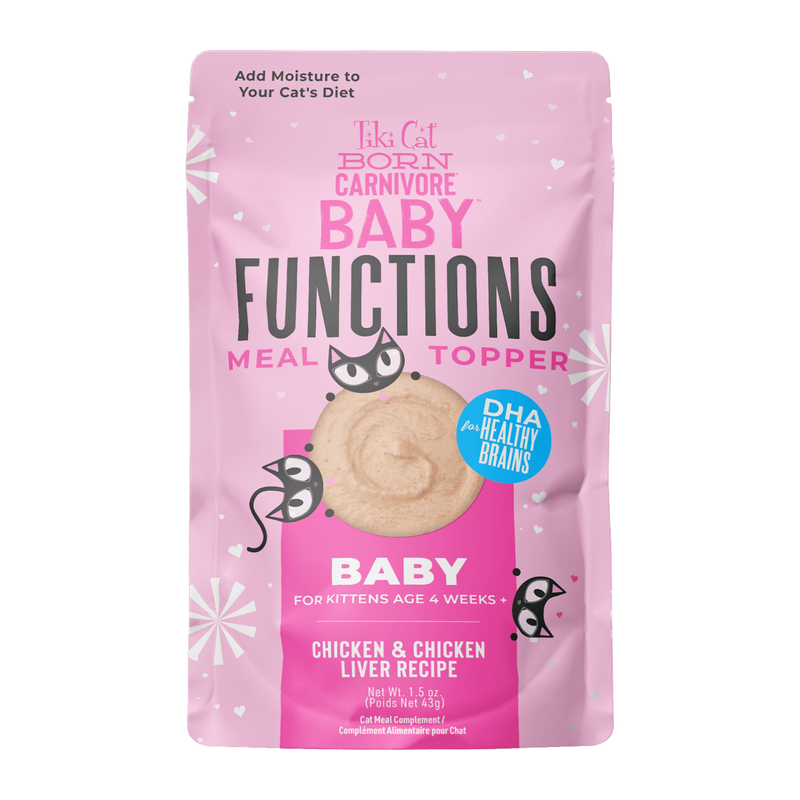 Wet Cat Food Topper - BORN CARNIVORE Baby Functions - Chicken & Chicken Liver - Kitten