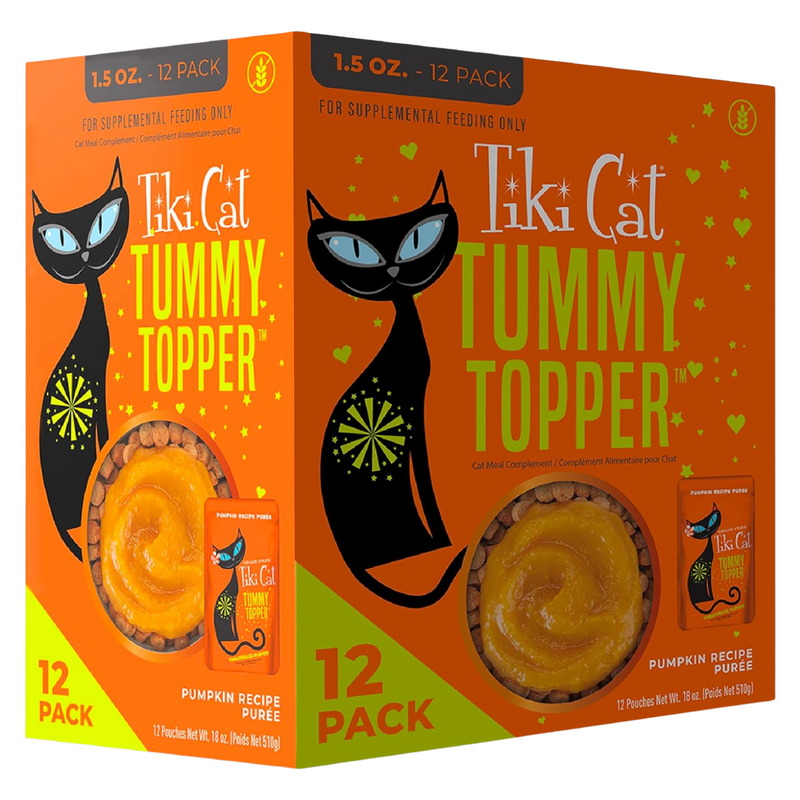 Wet Cat Food Topper - TUMMY TOPPER - Pumpkin Puree & Wheatgrass