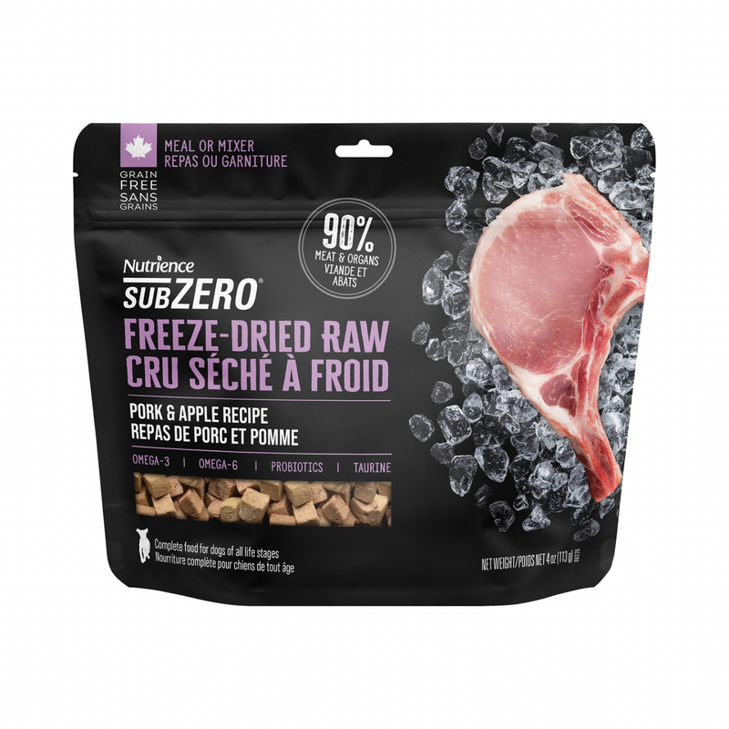 Freeze Dried Dog Food - SUBZERO - Pork & Apple Recipe