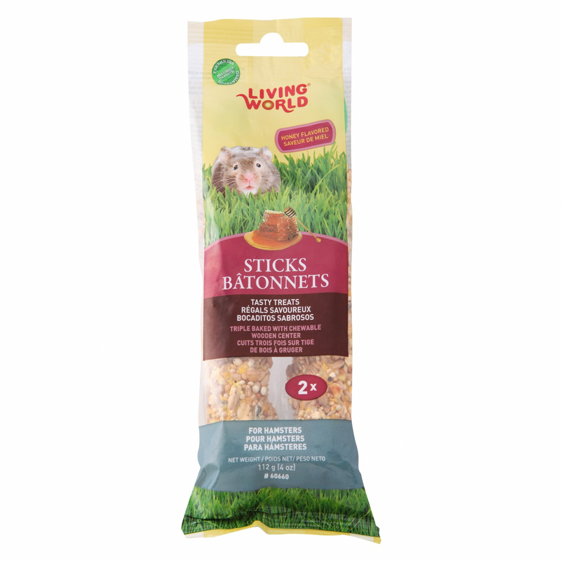 Hamster Treat Sticks - Honey Flavored - 112 g - 2 pack