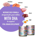 Nourriture pour chats en conserve - Baby - Pack de variétés pour chatons - 2,4 oz Can, cas de 12