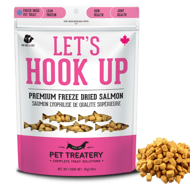 Dog & Cat Treat - Let's Hook Up - Premium Freeze Dried Salmon - 50 g