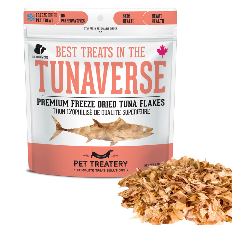 Dog & Cat Treat - Best Treat in the Tunaverse - Premium Freeze Dried Tuna Flakes