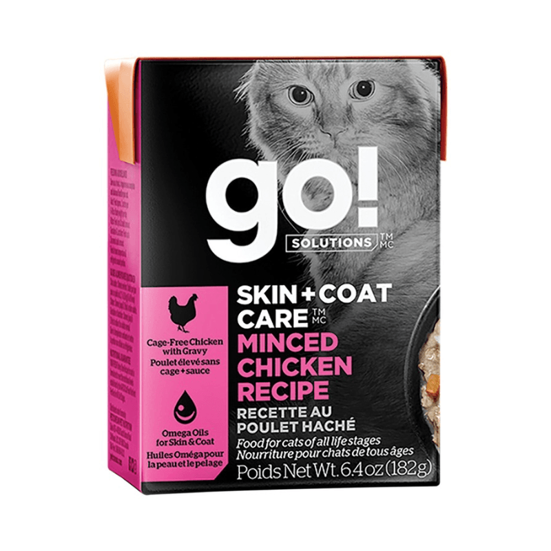 *(Best By 2025-03-30)* Wet Cat Food - SKIN + COAT CARE - Minced Chicken Recipe - 6.4 oz