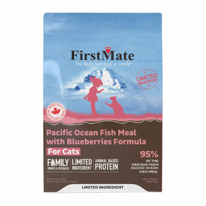 猫干粮 - 单一肉配方 - 太平洋鱼粉蓝莓配方