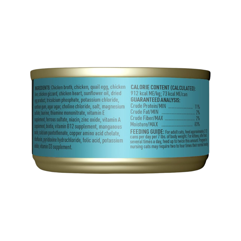 Canned Cat Food - AFTER DARK PATE+, Chicken & Quail Egg Recipe