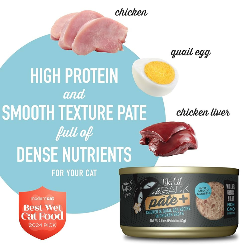 Canned Cat Food - AFTER DARK PATE+, Chicken & Quail Egg Recipe