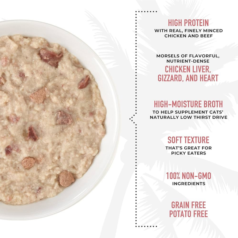 Nourriture pour chats en conserve - Après le pâté noir +, le poulet et le bœuf