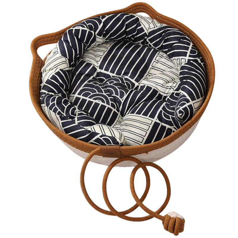 Cotton Rope Woven Cat Bed with Cushion