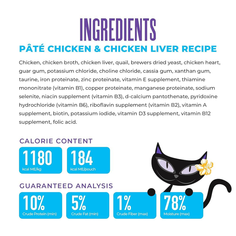 Canned Cat Food - AFTER DARK SOFT PATÉ - Chicken, Chicken Liver & Quail Recipe